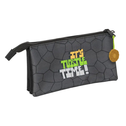 Троен Моливник Teenage Mutant Ninja Turtles Черен Сив 22 x