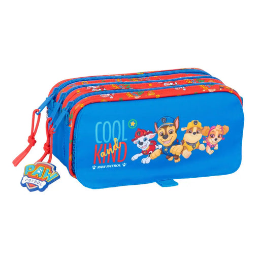 Троен Моливник The Paw Patrol Cool Син Червен 21,5 x 10 x 8