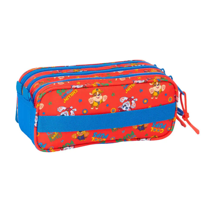 Троен Моливник The Paw Patrol Cool Син Червен 21,5 x 10 x 8