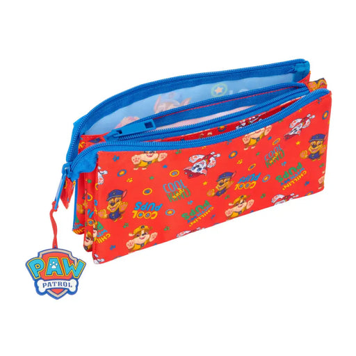 Троен Моливник The Paw Patrol Cool Син Червен 22 x 12 x 3 cm