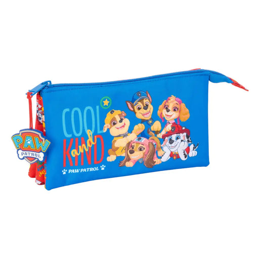 Троен Моливник The Paw Patrol Cool Син Червен 22 x 12 x 3 cm
