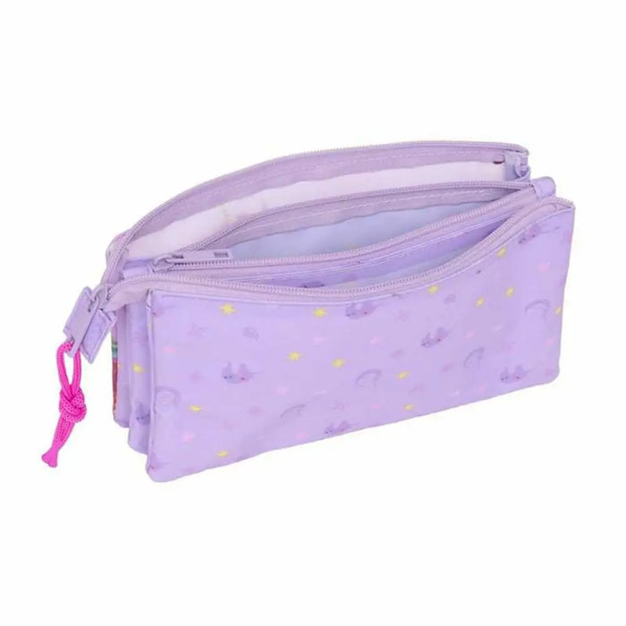 Троен Моливник Unicorn Academy Люляк 22 x 12 x 3 cm