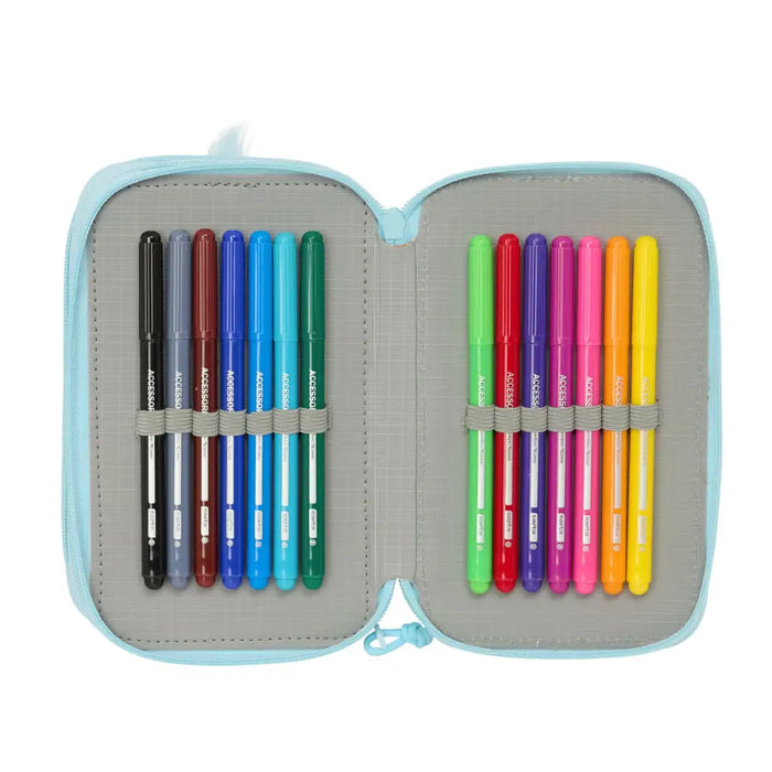 Троен несесер за моливи Furby Син 12,5 x 19,5 x 5,5 cm 37