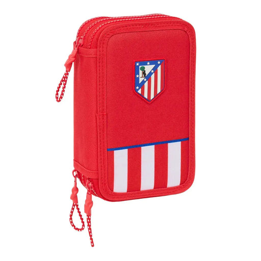 Троен несесер за моливи Atlético Madrid Червен 12,5 x 19,5