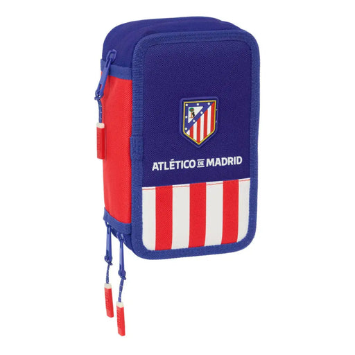 Троен несесер за моливи Atlético Madrid Син Бял Червен 12,5