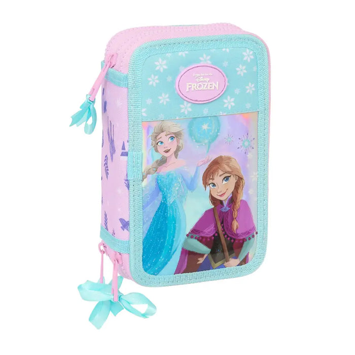 Троен несесер за моливи Frozen Cool days Виолетов Небесно