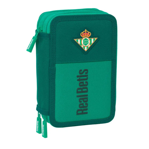 Троен несесер за моливи Real Betis Balompié Аквамарин 12,5