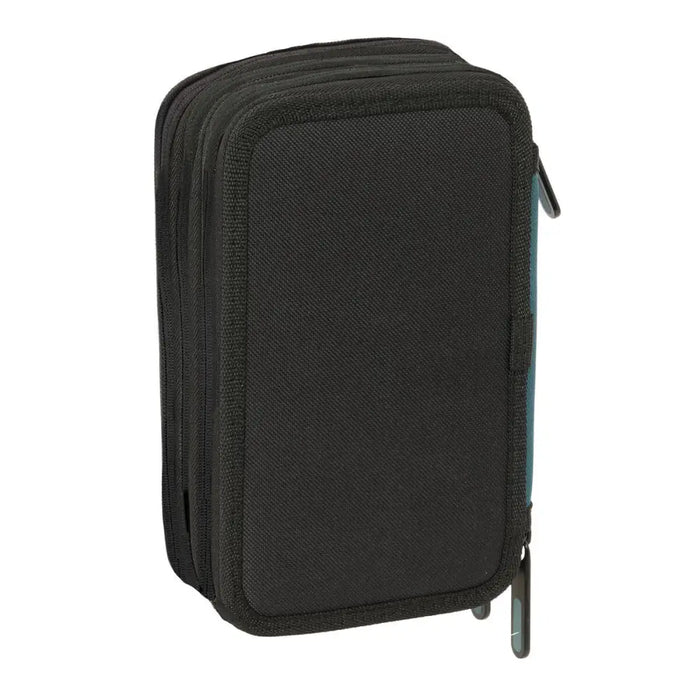 Троен несесер за моливи Safta Urban style Син Сив 12,5 x