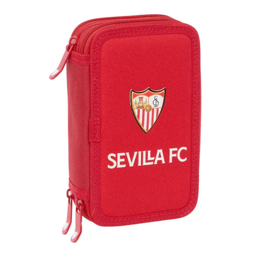 Троен несесер за моливи Sevilla Fútbol Club Червен 12,5 x