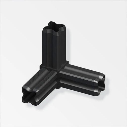 ТРОЕН ЪГЛОВ КОНЕКТОР PVC 23.50 ММ ALFER ALUMINIUM