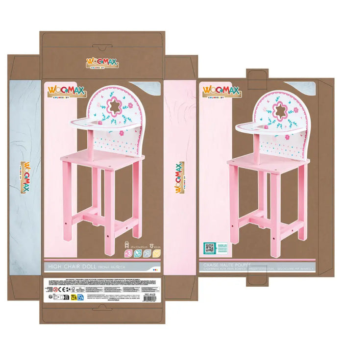 Трон Woomax 25 x 55 x 20 cm Кукли Бял Розов 2 броя