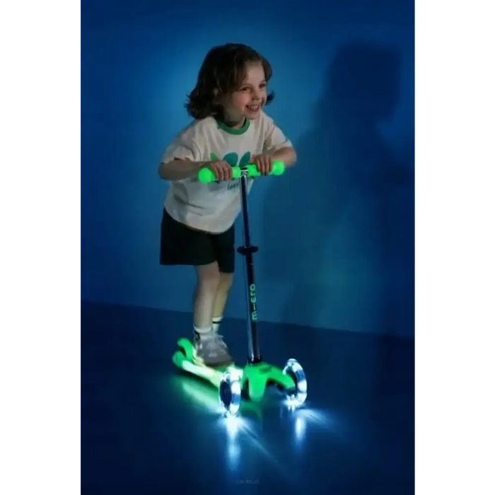 Тротинетка Mini Micro Deluxe Glow LED Plus Icy Lime