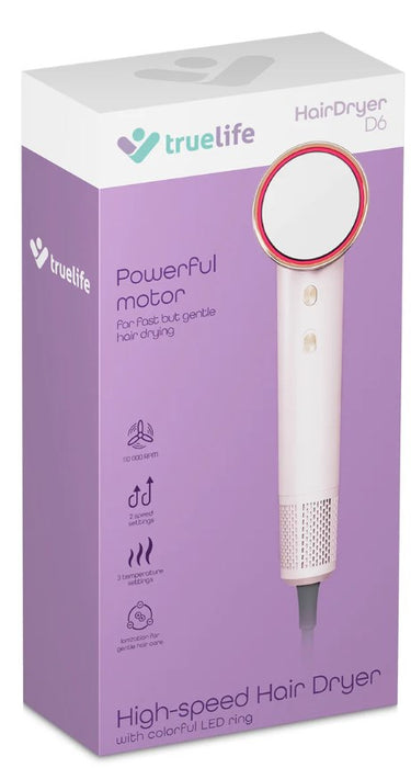 Сешоар TrueLife HairDryer D6 1600 W, розов