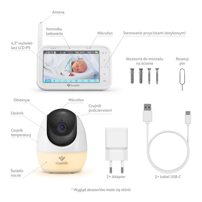 Бебешки монитор TrueLife NannyCam R4 Pro