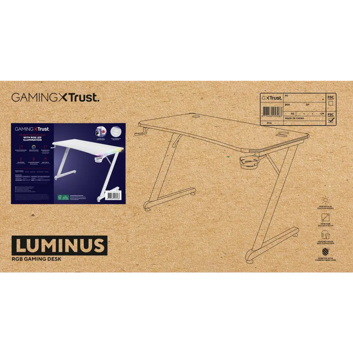 Trust GXT 709W LUMINUS бял