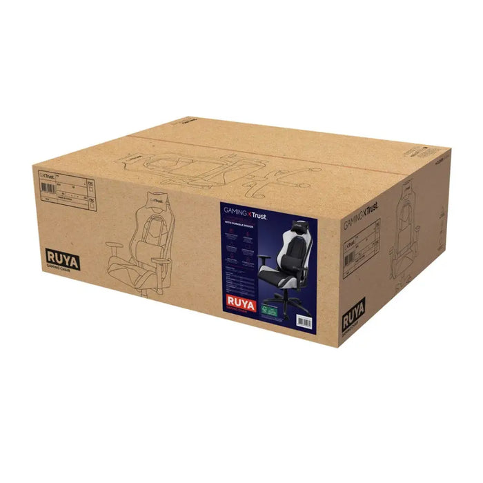 Trust GXT 714 RUYA Универсален гейминг стол Черен Бял