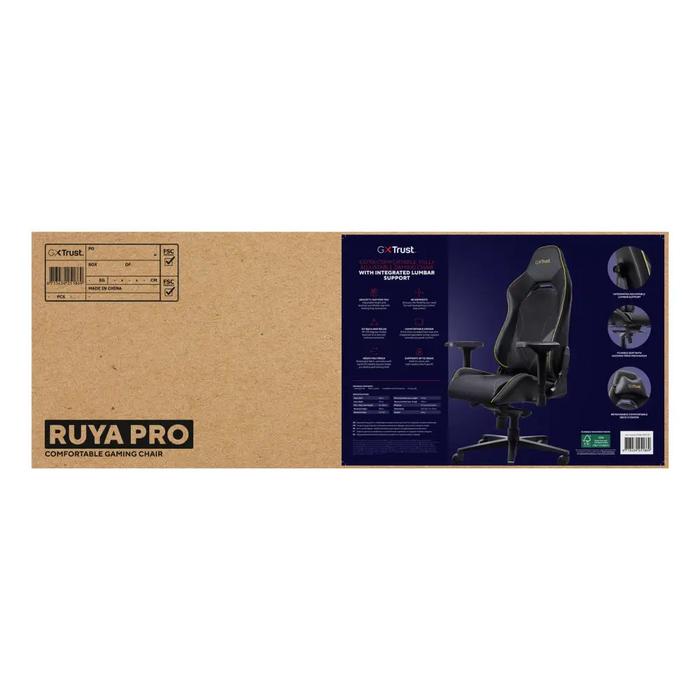 Trust GXT 721 Ruya Pro Универсален гейминг стол Черен