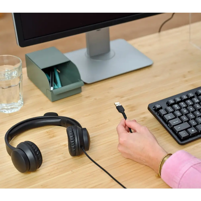 Trust HS-201 Слушалки с кабел лента за глава офис/кол