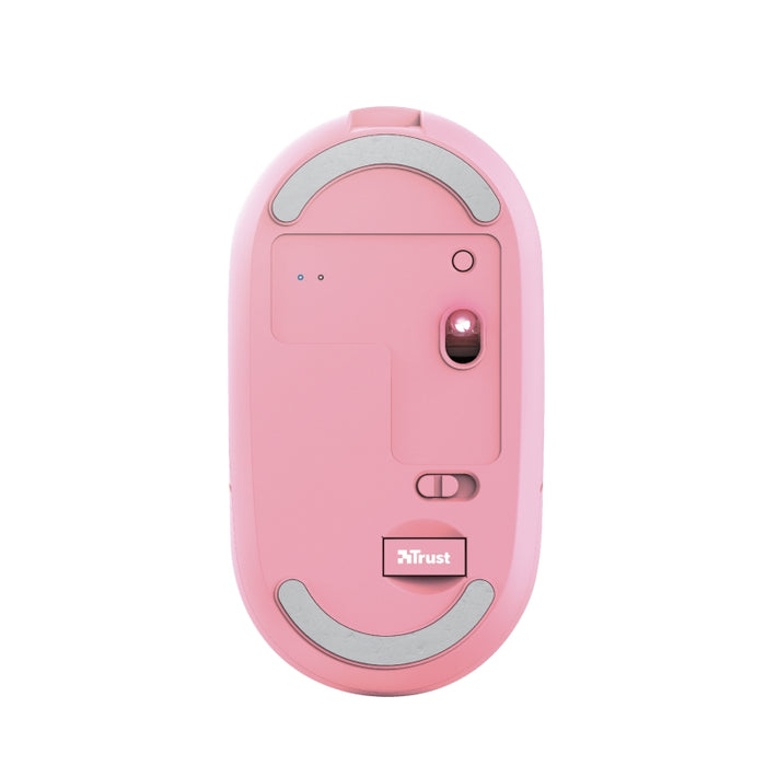 TRUST Puck Wireless & BT акумулаторна мишка розова