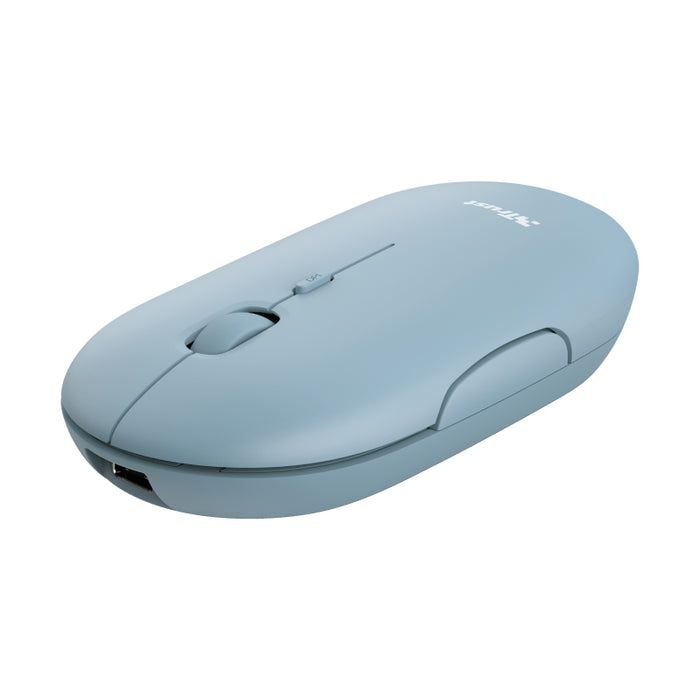 TRUST Puck Wireless & BT акумулаторна мишка синя