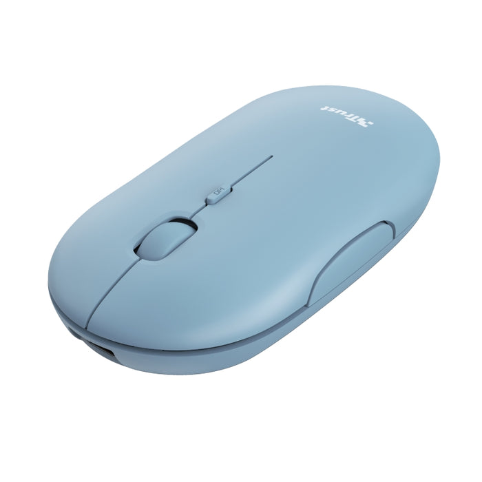TRUST Puck Wireless & BT акумулаторна мишка синя