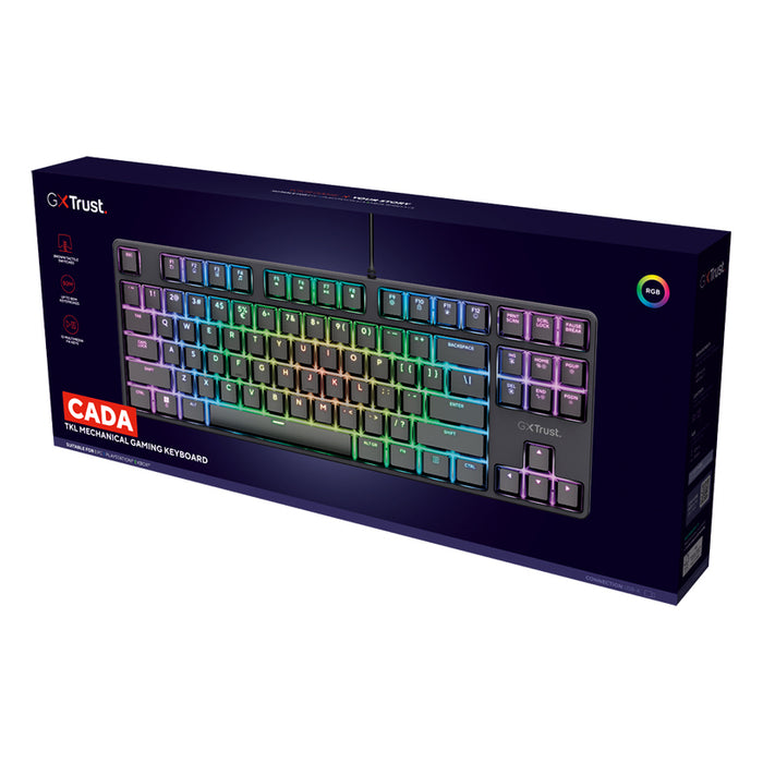 Клавиатура TRUST GXT 864 Cada Compact TKL