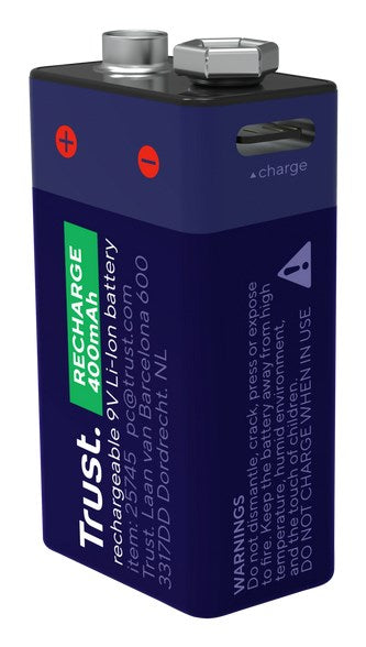 Презареждаща се 9V батерия Trust USB-C