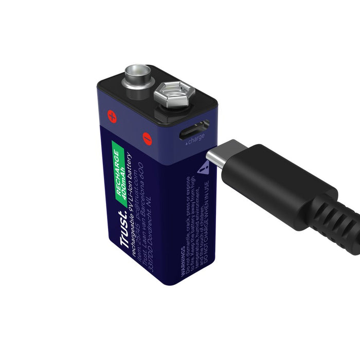 Презареждаща се 9V батерия Trust USB-C