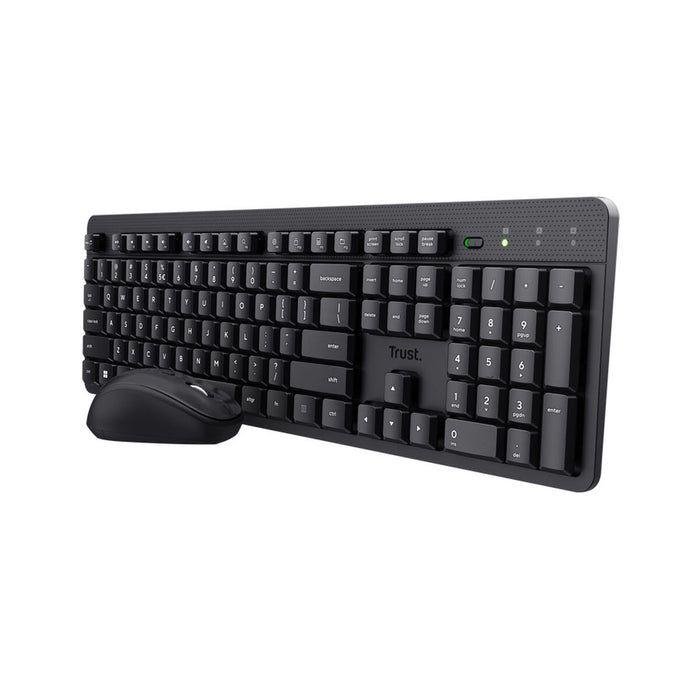 Клавиатура с мишка Trust 25020 ODYII Черен Испанска Qwerty