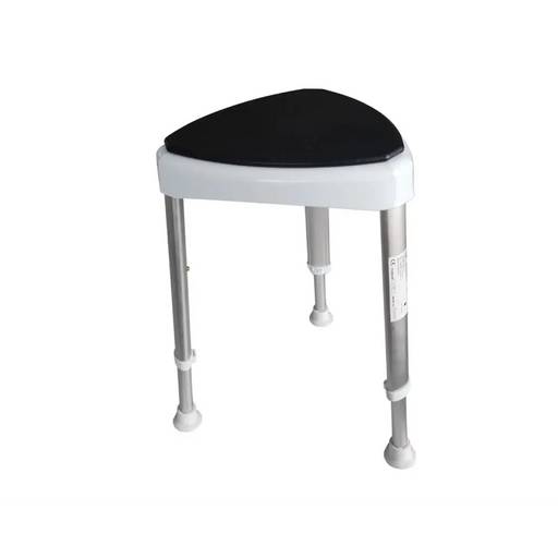 Триъгълен душ стол с мека седалка Черен