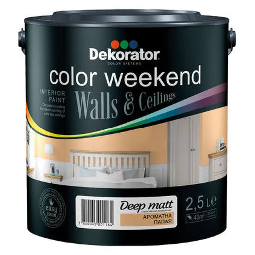 ЦВЕТЕН ЛАТЕКС DEEP MATT ЦВЯТ АРОМАТНА ПАПАЯ 2.5 L DEKORATOR