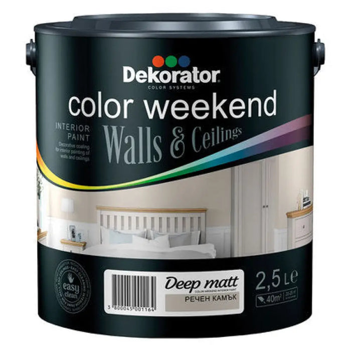 ЦВЕТЕН ЛАТЕКС DEEP MATT ЦВЯТ РЕЧЕН КАМЪК 2.5 L DEKORATOR