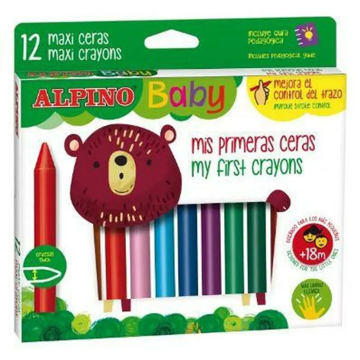 Цветни моливи Alpino Baby Многоцветен 12 Части (6 броя)