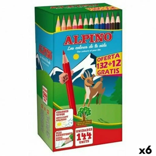 Цветни моливи Alpino KIDS EVOLUTION STRIPES Многоцветен 144