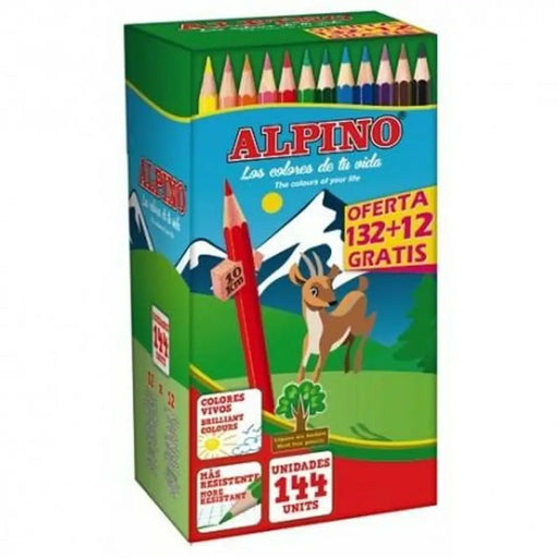 Цветни моливи Alpino KIDS EVOLUTION STRIPES Многоцветен 144