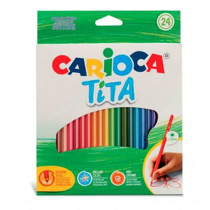 Цветни моливи Carioca Tita Многоцветен 24 Части (6 броя)
