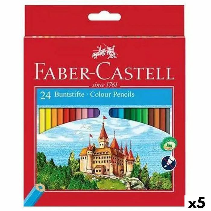 Цветни моливи Faber-Castell Многоцветен (5 броя)