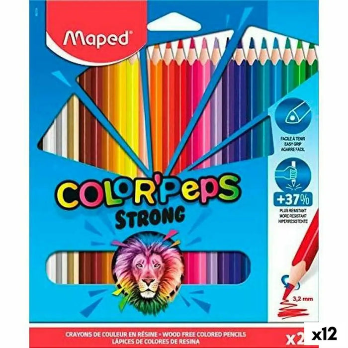 Цветни моливи Maped Color’ Peps Strong Многоцветен 24 Части