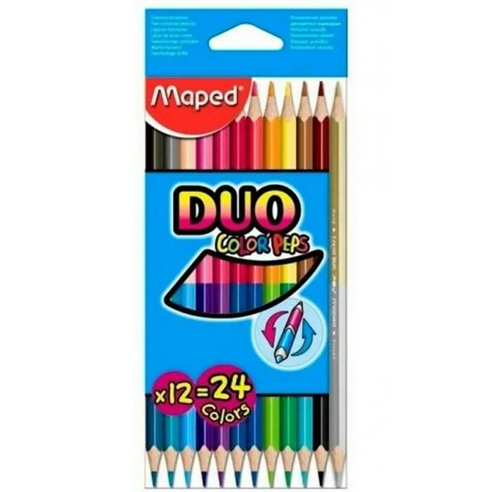 Цветни моливи Maped Duo Color’ Peps Многоцветен 12 Части