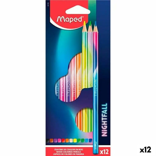 Цветни моливи Maped Nightfall Многоцветен 12 Части (12 броя)