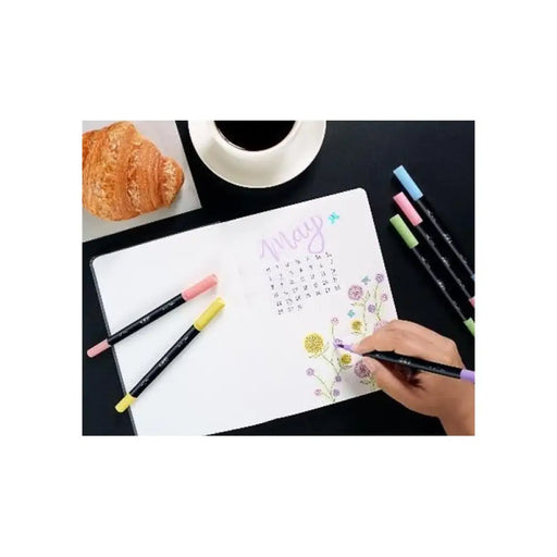 ЦВЕТНИ ПАСТЕЛНИ ФЛУМАСТЕРИ С ДВОЕН ВРЪХ PASTEL 6 BIC