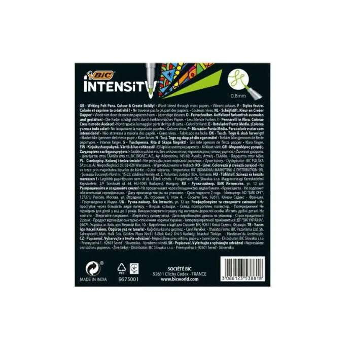 ЦВЕТНИ ТЪНКОПИСЦИ INTENSITY MEDIUM MIX 12 BIC
