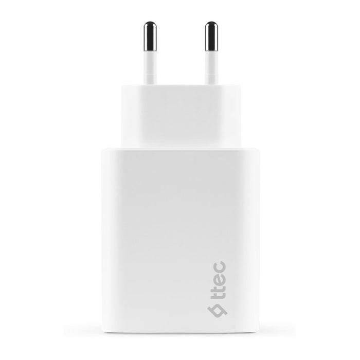 ЗАРЯДНО 220V TTEC DUO 32W PD WHITE