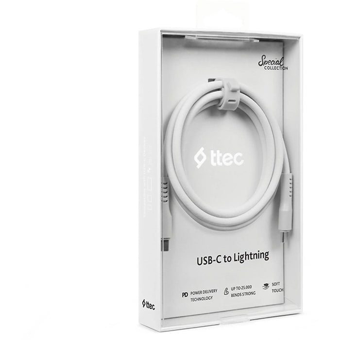 КАБЕЛ TTEC TYPE-C 1.2m 60W WHITE