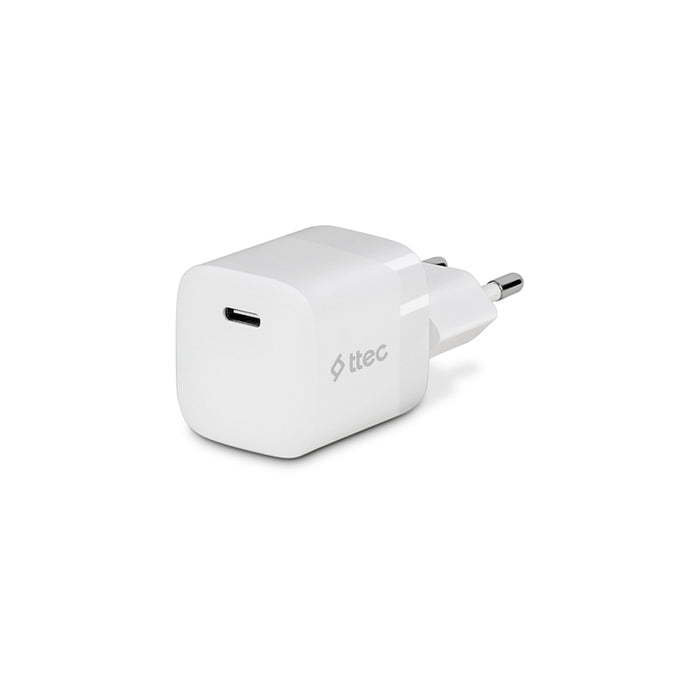 ЗАРЯДНО 220V TTEC 20W PD GaN WHITE