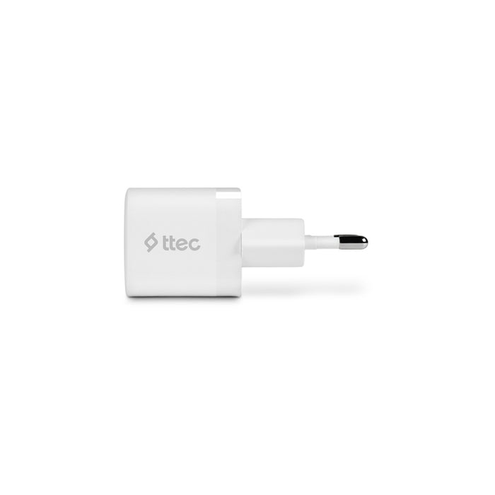 ЗАРЯДНО 220V TTEC 20W PD GaN WHITE