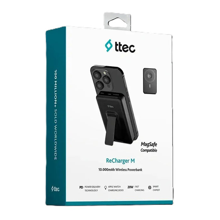 ВЪНШНА БАТЕРИЯ TTEC RECHARGE M.S 10 Ah BLACK