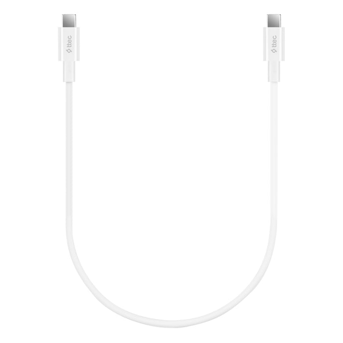 КАБЕЛ TTEC TYPE-C 30CM 65W WHITE