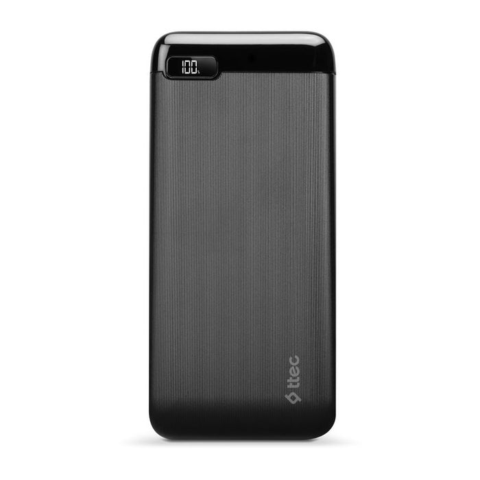 ВЪНШНА БАТЕРИЯ TTEC PowerSlim LCD 20000 mAh Black