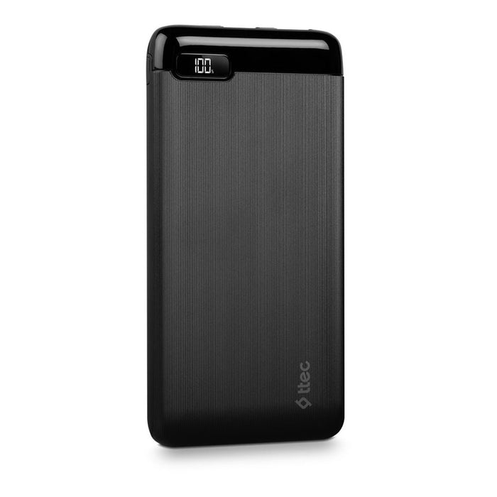 ВЪНШНА БАТЕРИЯ TTEC PowerSlim LCD 20000 mAh Black